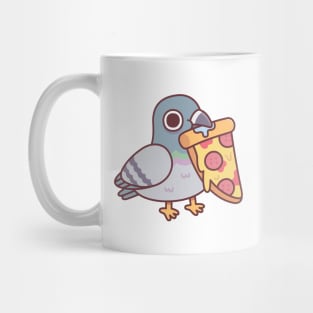 Cute Pigeon With Pepperoni Pizza Slice Mug